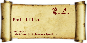 Madl Lilla névjegykártya